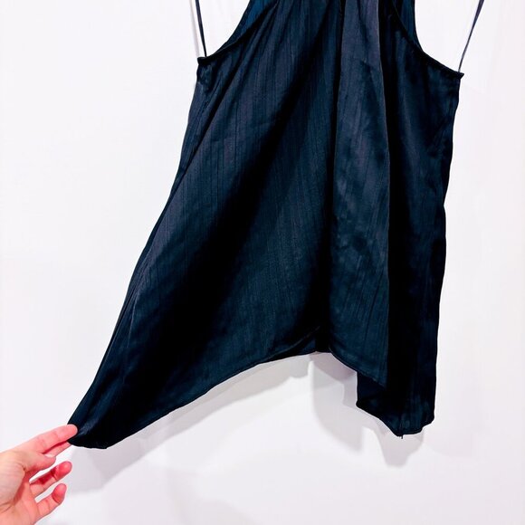 OLD NAVY – Black asymmetrical halter top | Pleated chic evening style | Small * - Picture 3 of 6